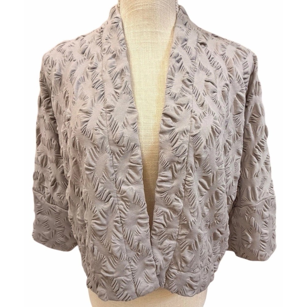 Bryn Walker Small Textured Cropped Open Front‎ Cardigan Size S